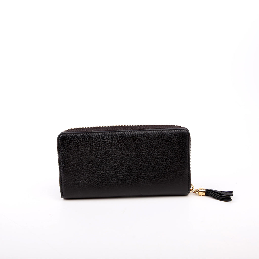 598187 Soho Zip Around Wallet Black