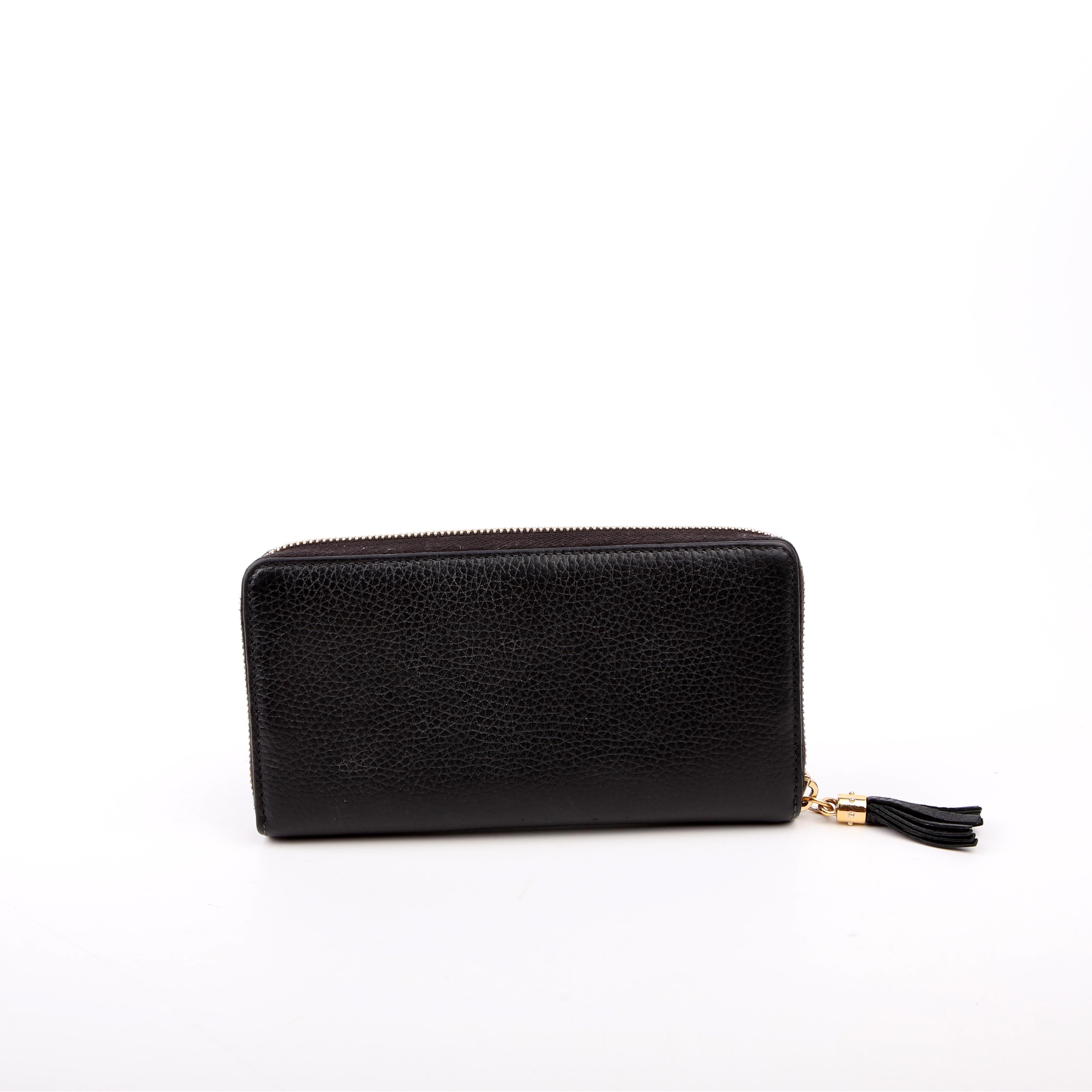 598187 Soho Zip Around Wallet Black