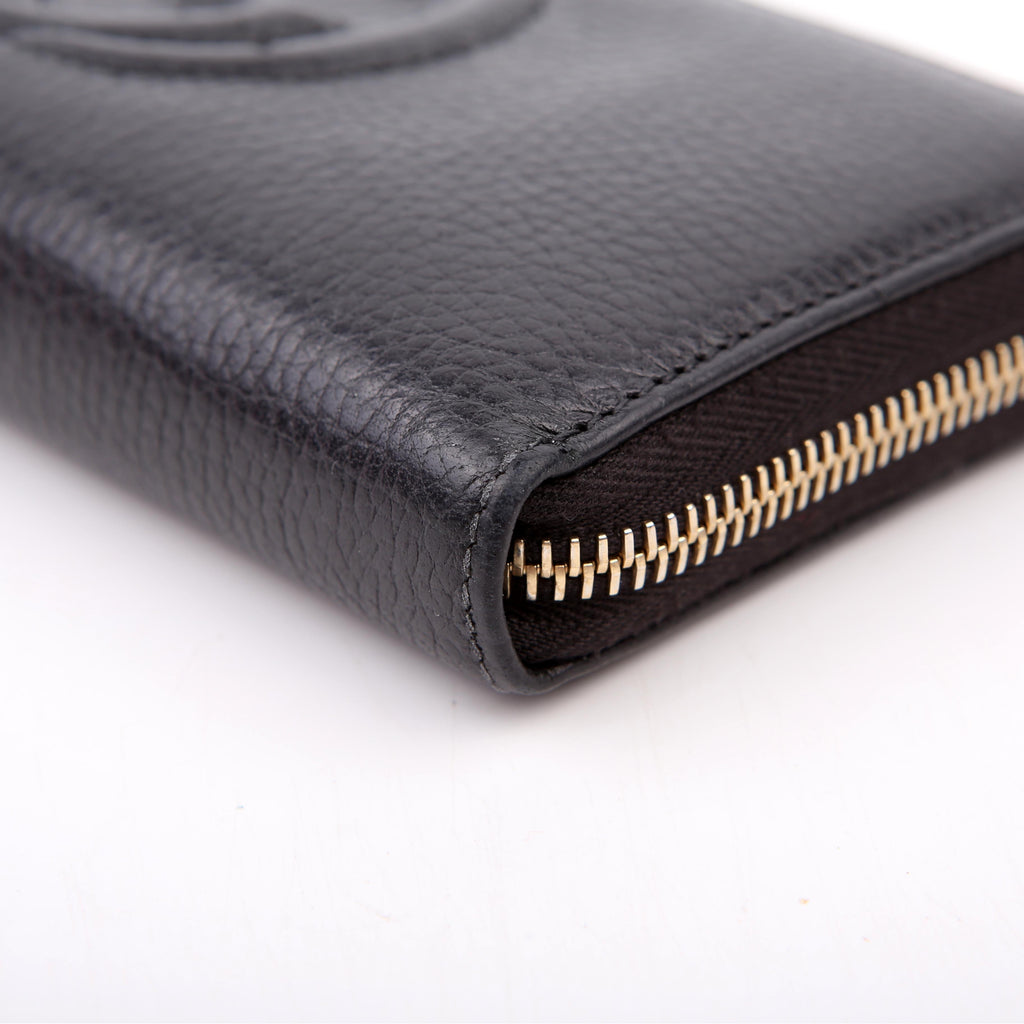598187 Soho Zip Around Wallet Black