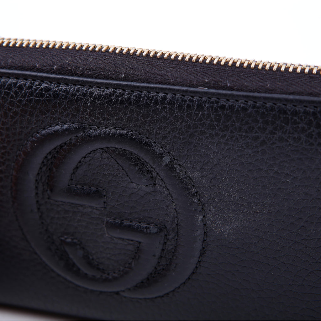 598187 Soho Zip Around Wallet Black