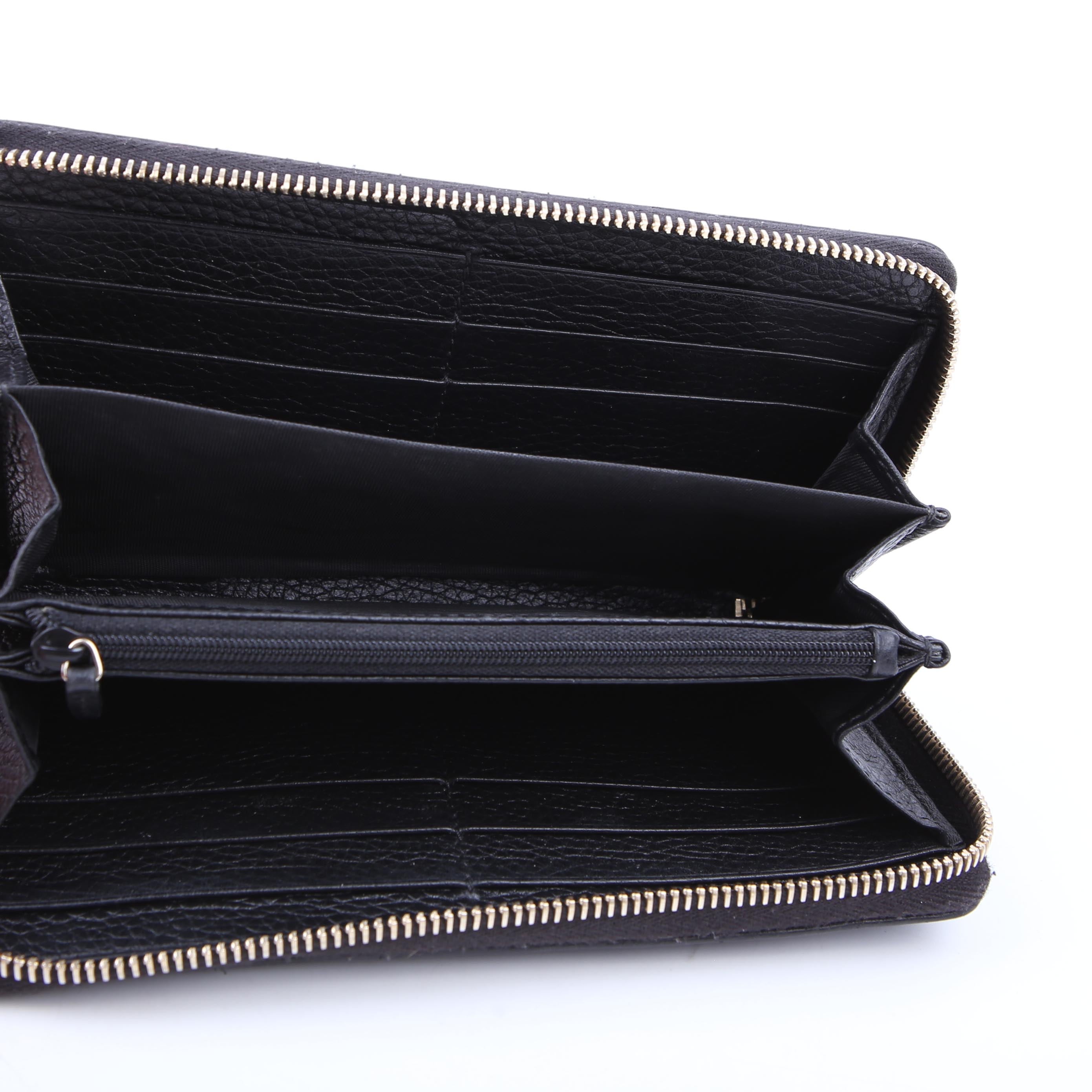 598187 Soho Zip Around Wallet Black