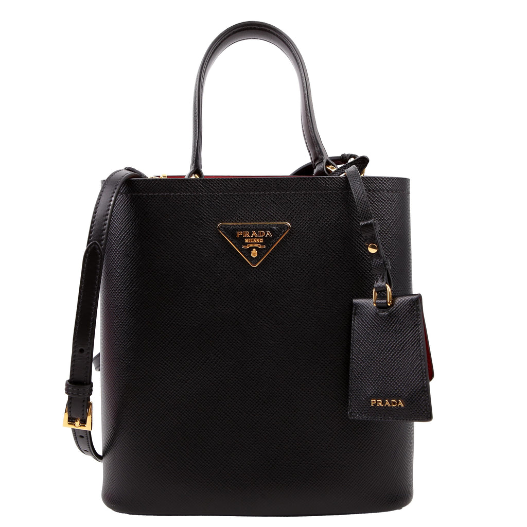 Saffiano Cuir Medium Panier Bag Black