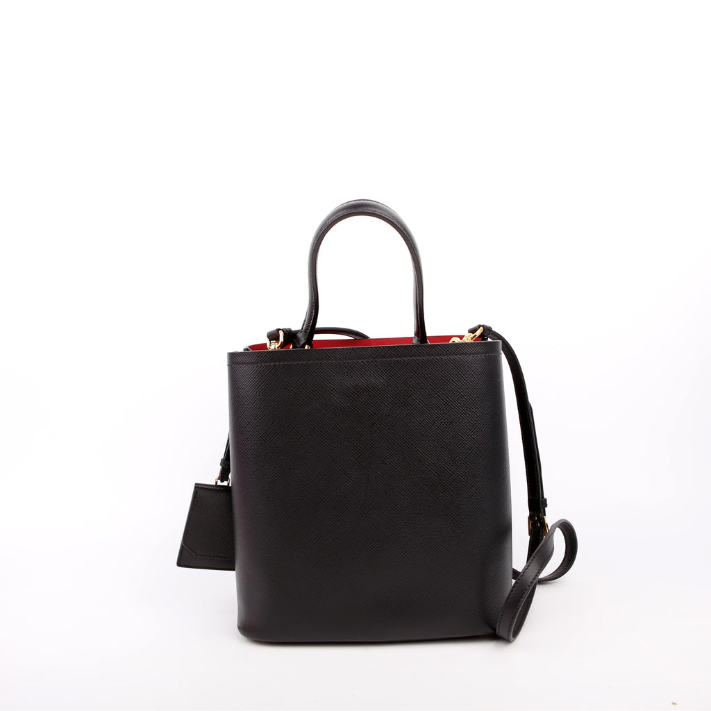 Saffiano Cuir Medium Panier Bag Black