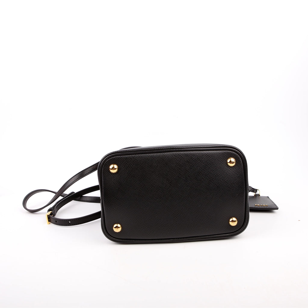 Saffiano Cuir Medium Panier Bag Black