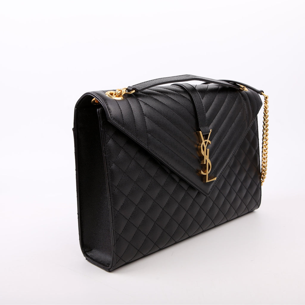 Envelope Chevron Large Black