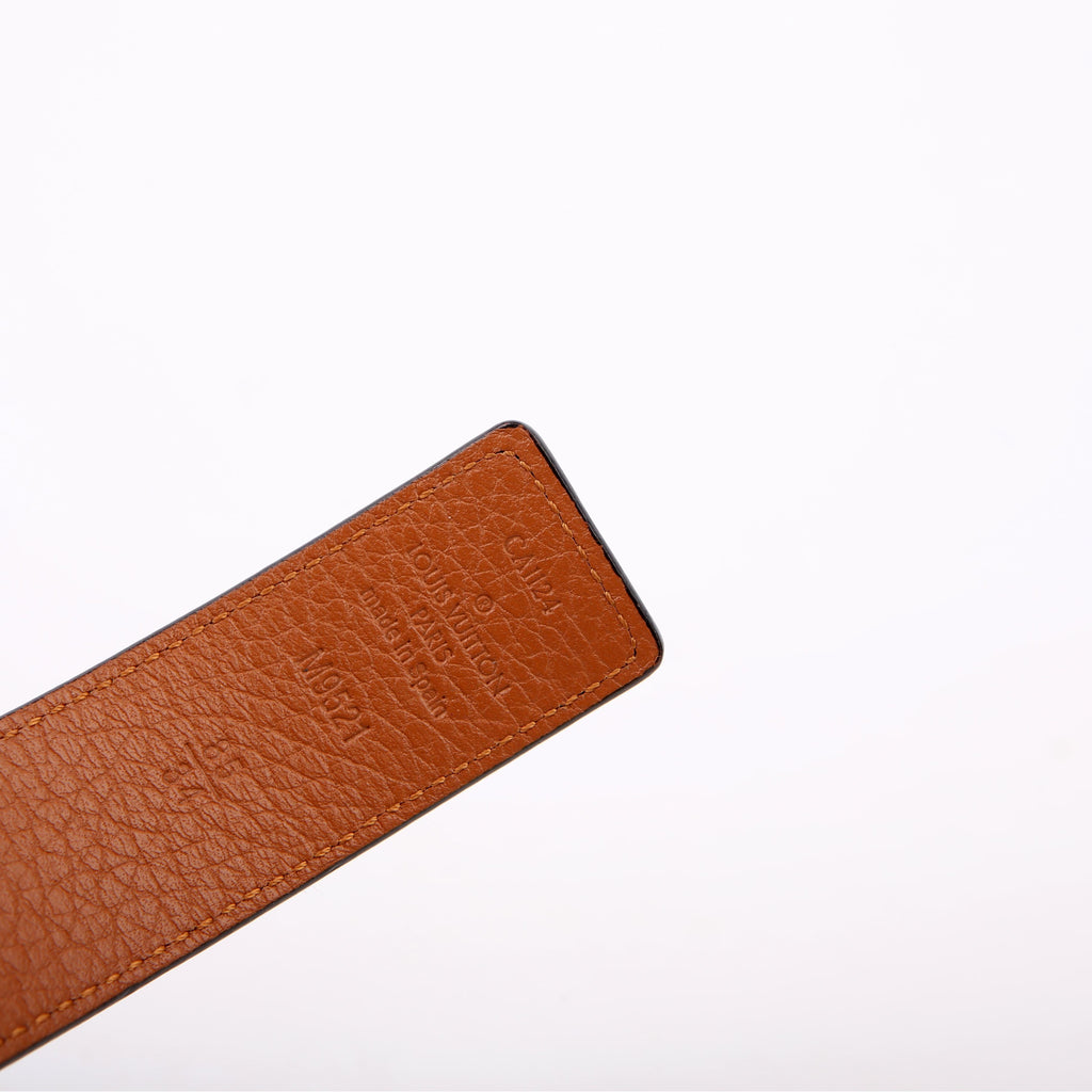 LV Initiales Reversible Leather Belt Size 85/34 Black/Brown