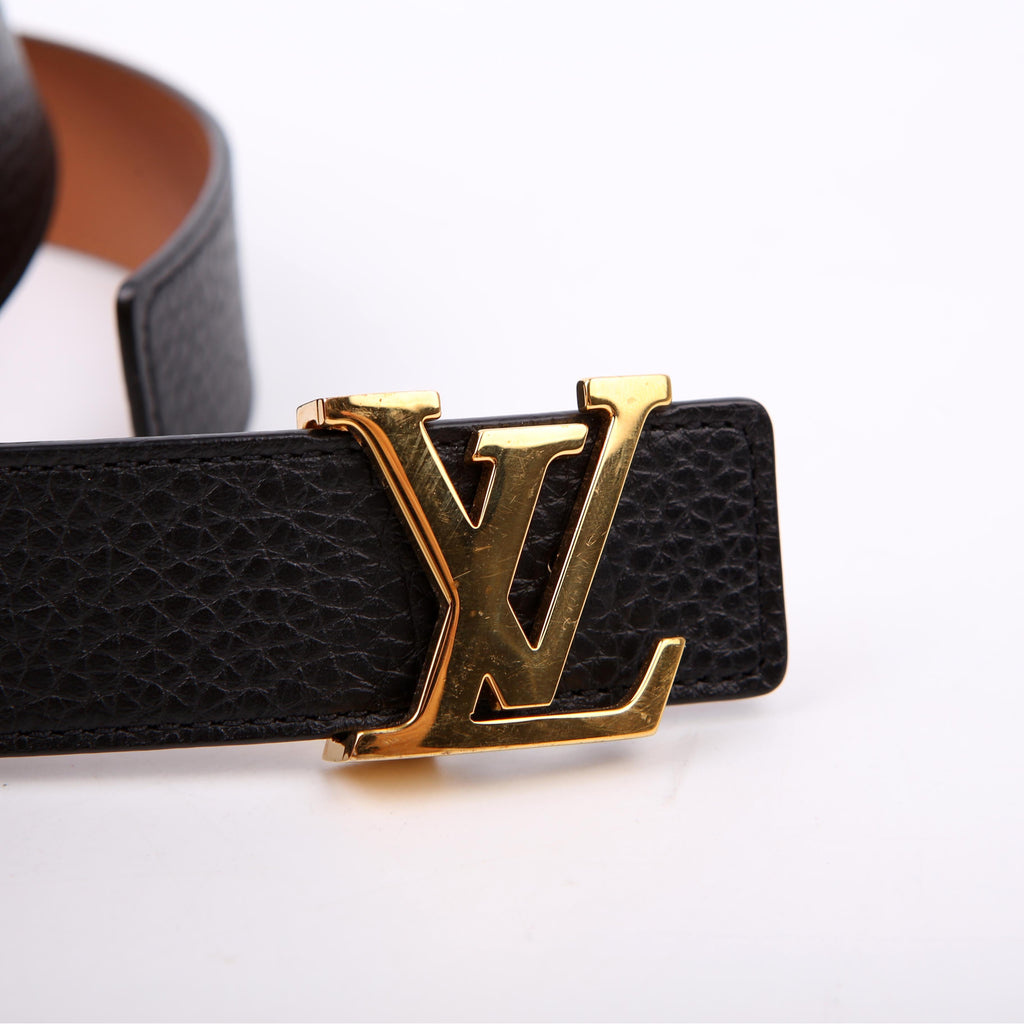LV Initiales Reversible Leather Belt Size 85/34 Black/Brown