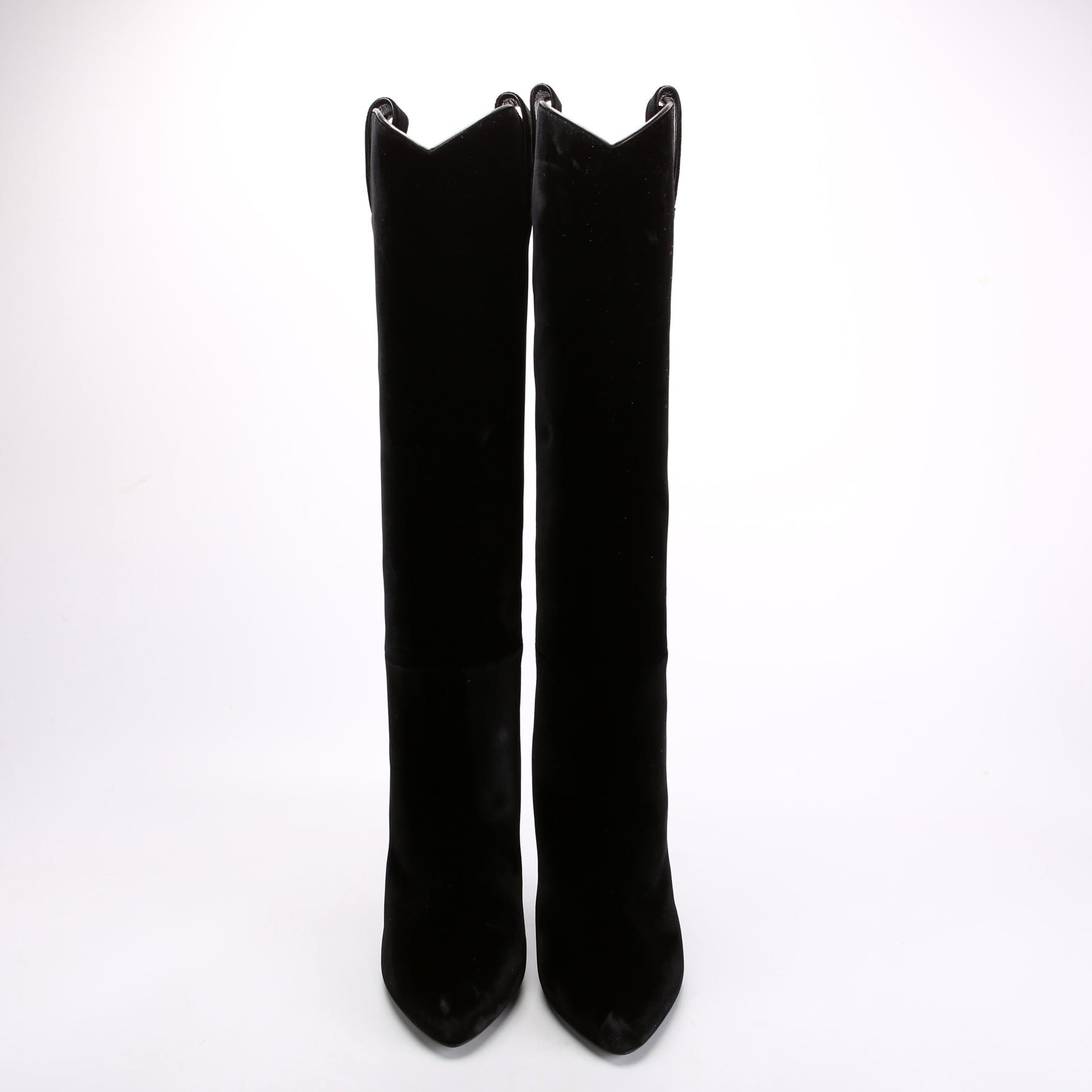Velvet Western Mid Calf Boots