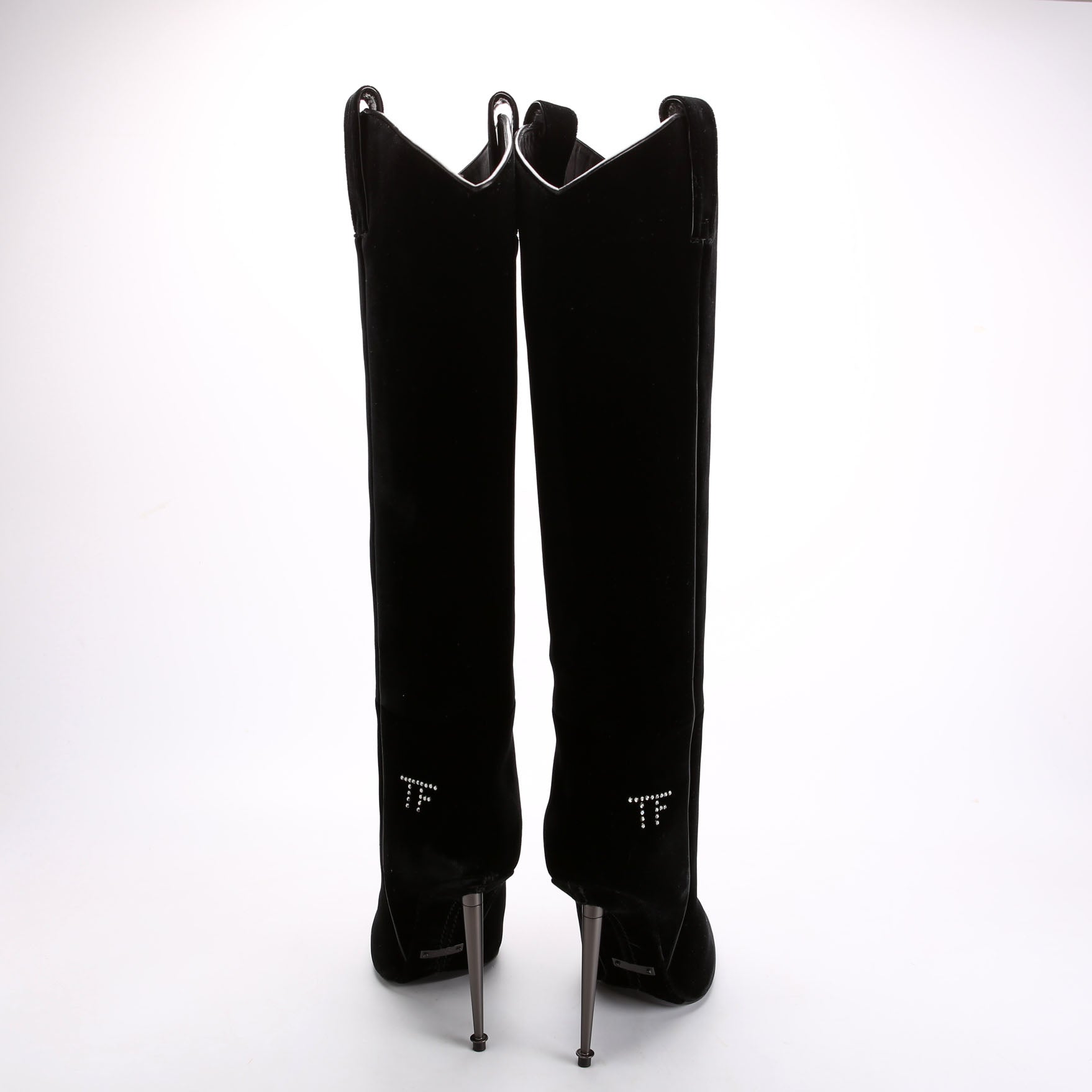 Velvet Western Mid Calf Boots