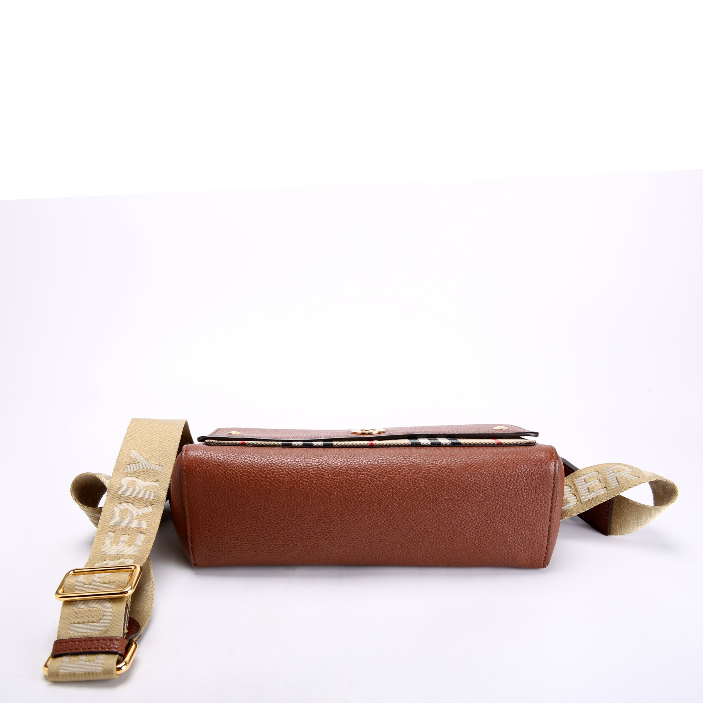 Note Crossbody Vintage Check Medium Brown