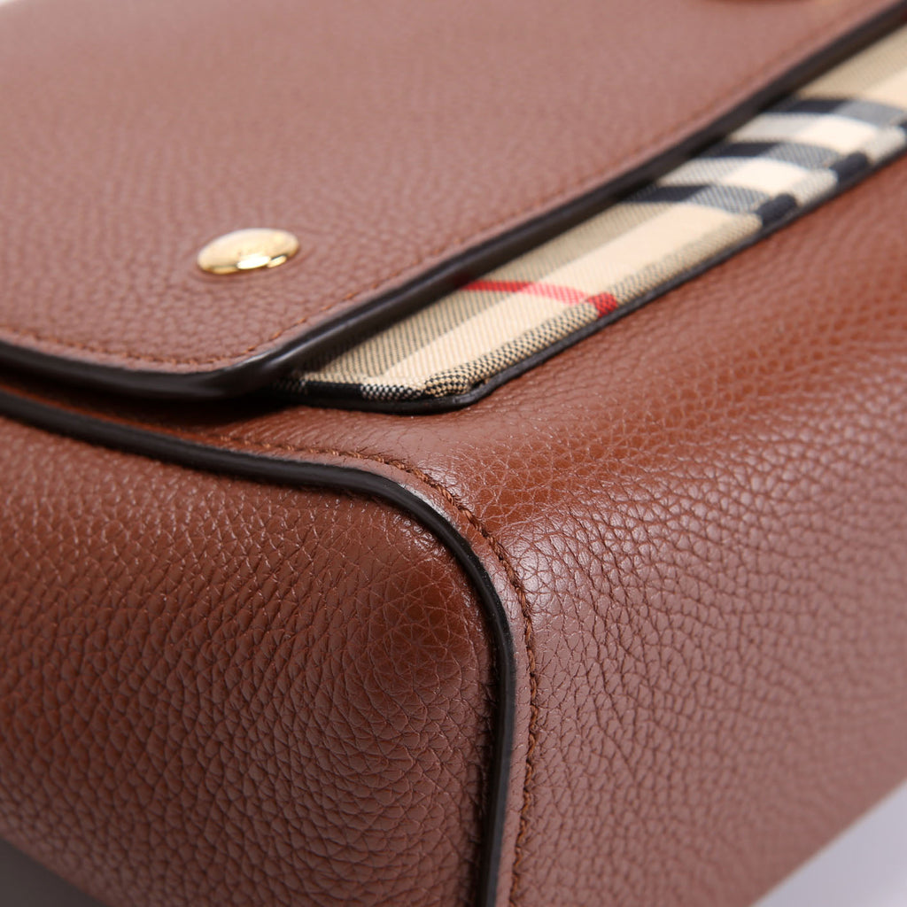 Note Crossbody Vintage Check Medium Brown