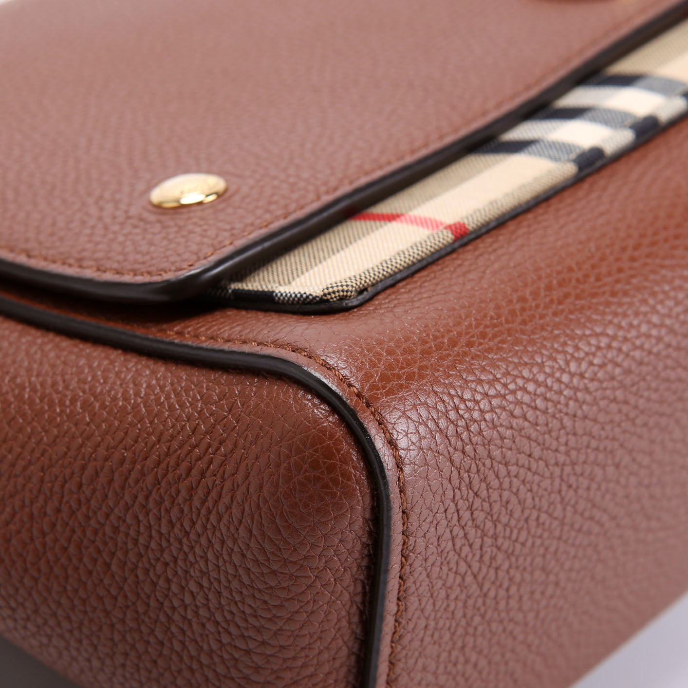 Note Crossbody Vintage Check Medium Brown