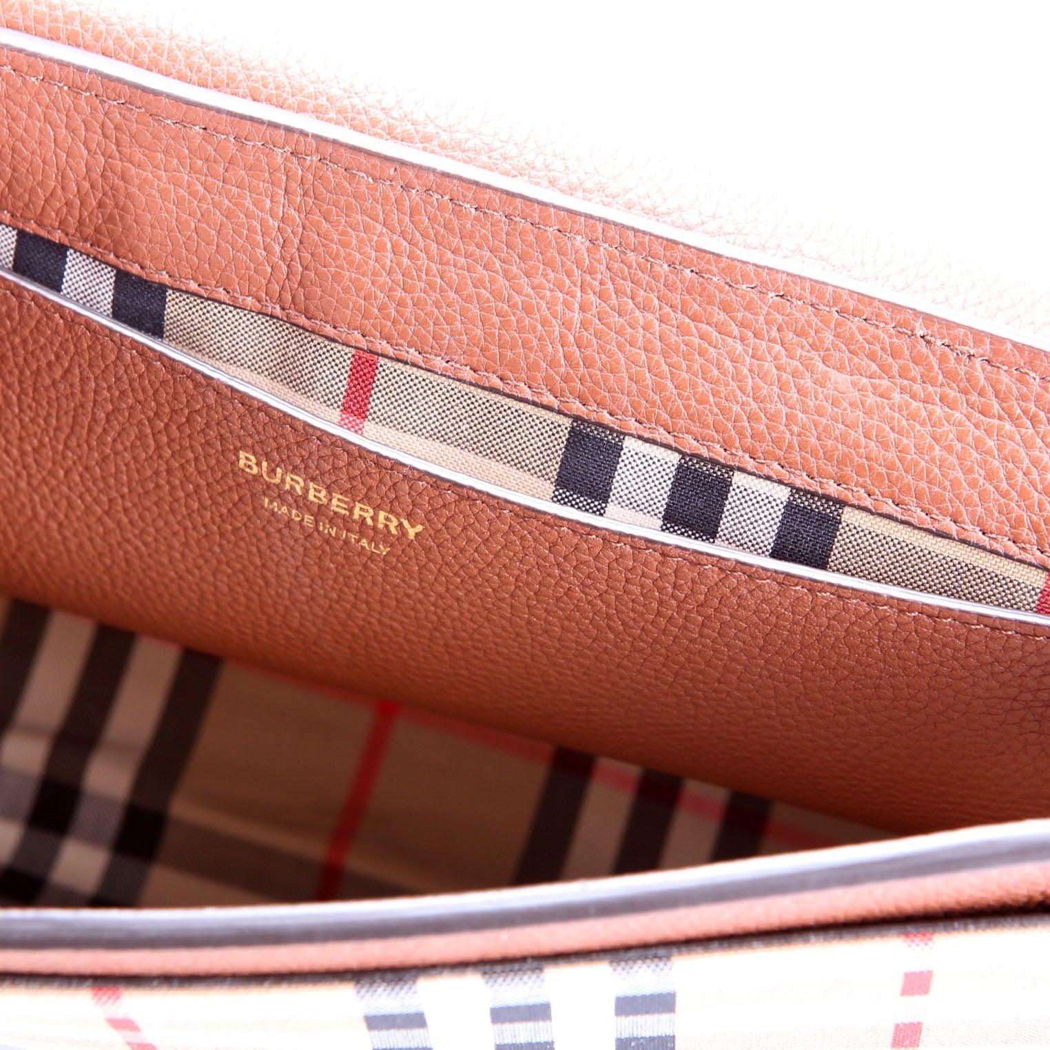 Note Crossbody Vintage Check Medium Brown