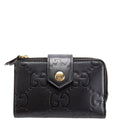 Gucci 790131 Jumbo GG Leather Medium Bifold Wallet Black