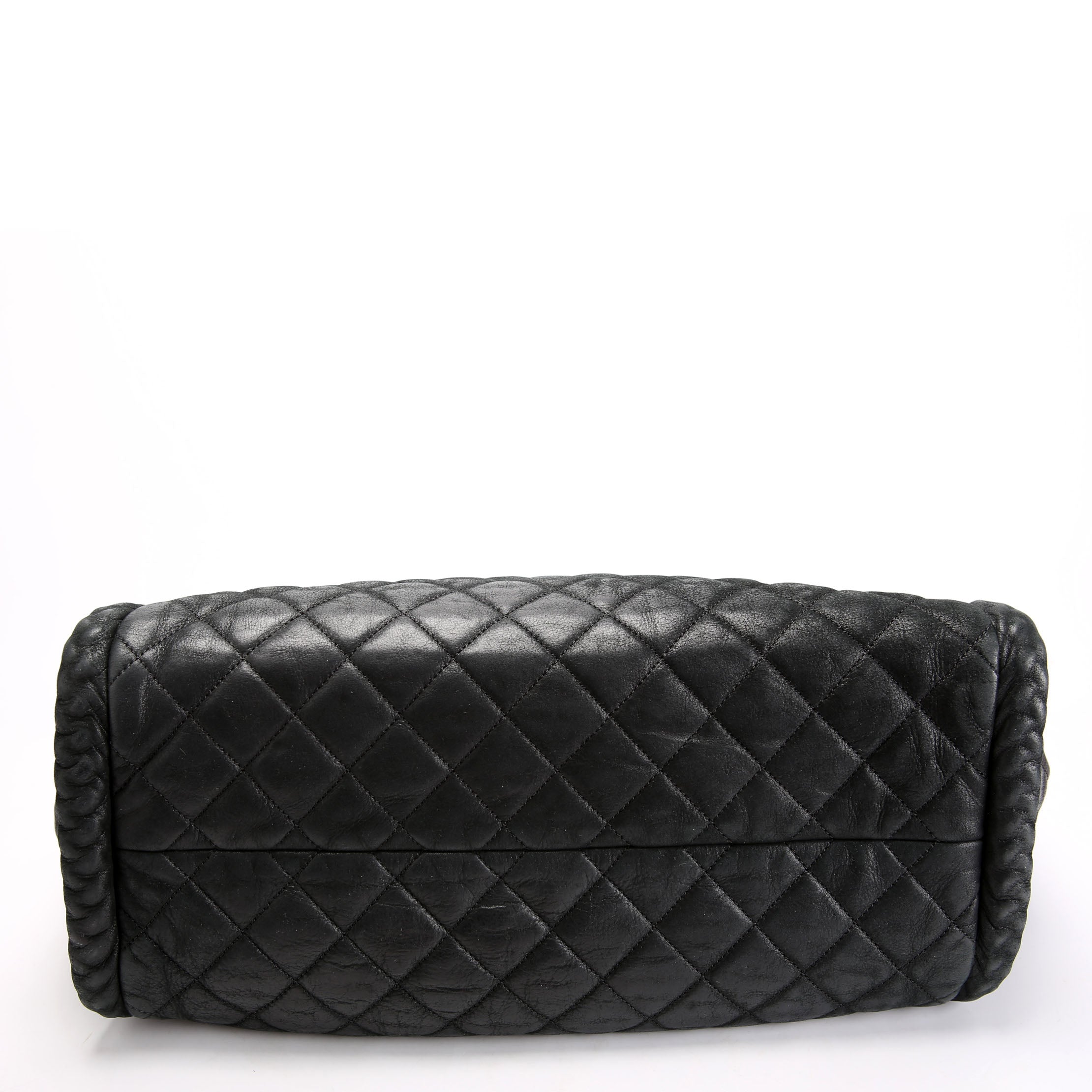 Studded CC Quilted Calfskin Flap Tote 19M