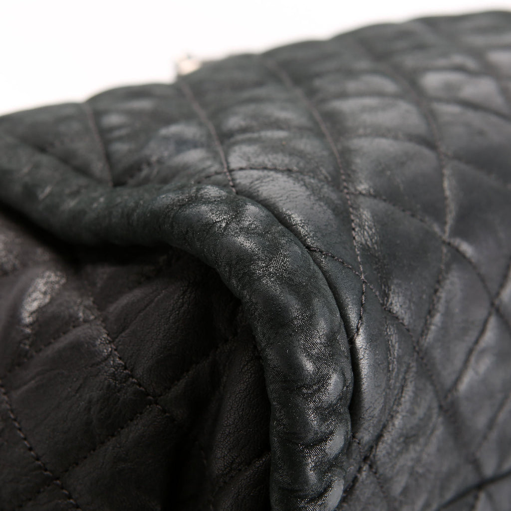Studded CC Quilted Calfskin Flap Tote 19M