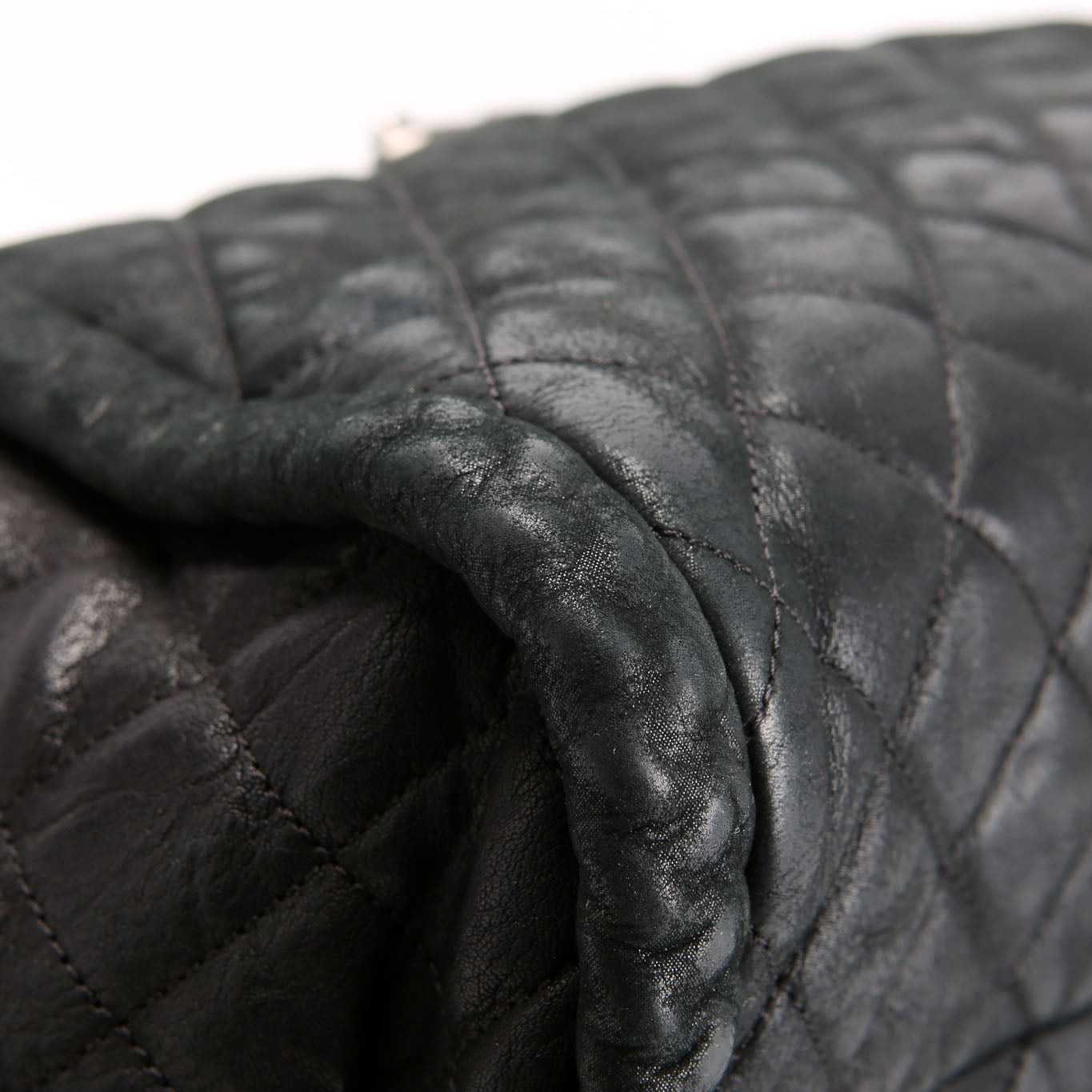 Studded CC Quilted Calfskin Flap Tote 19M