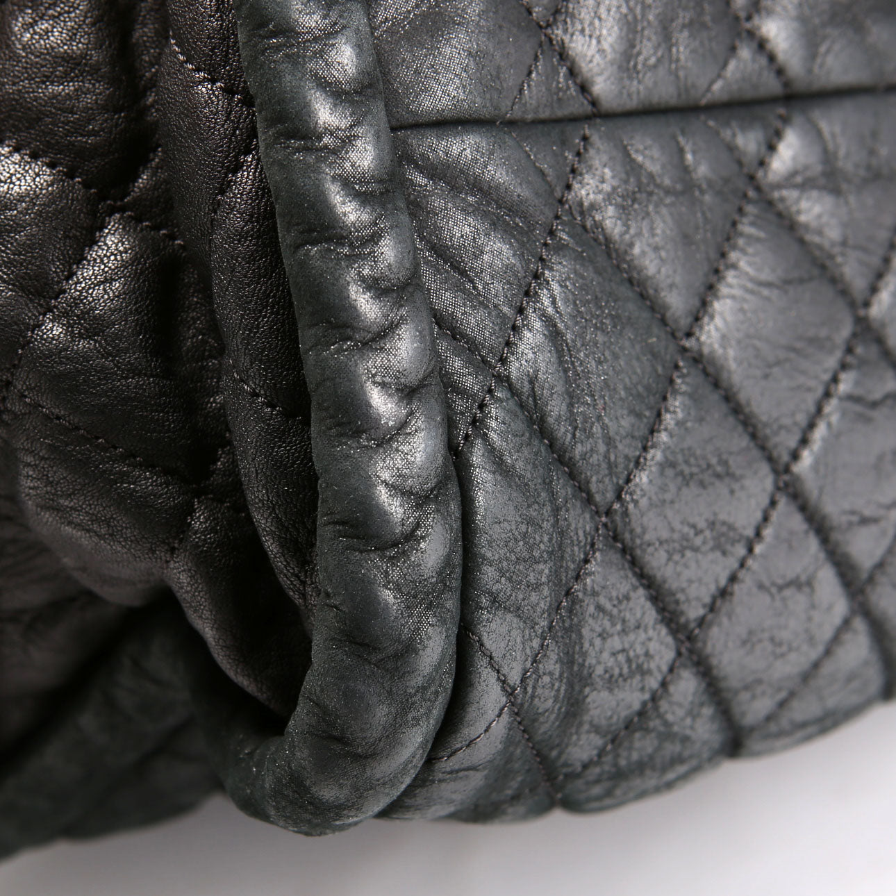 Studded CC Quilted Calfskin Flap Tote 19M