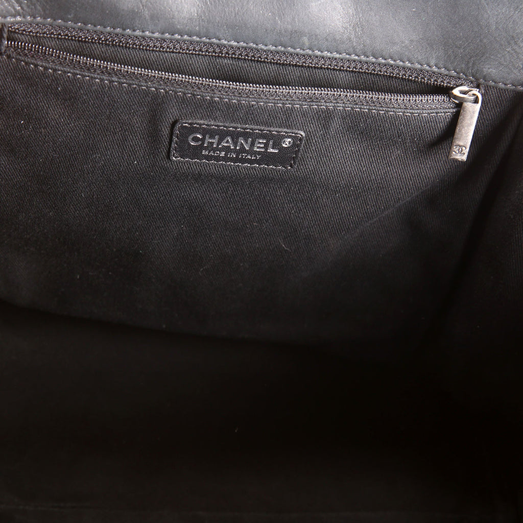 Studded CC Quilted Calfskin Flap Tote 19M