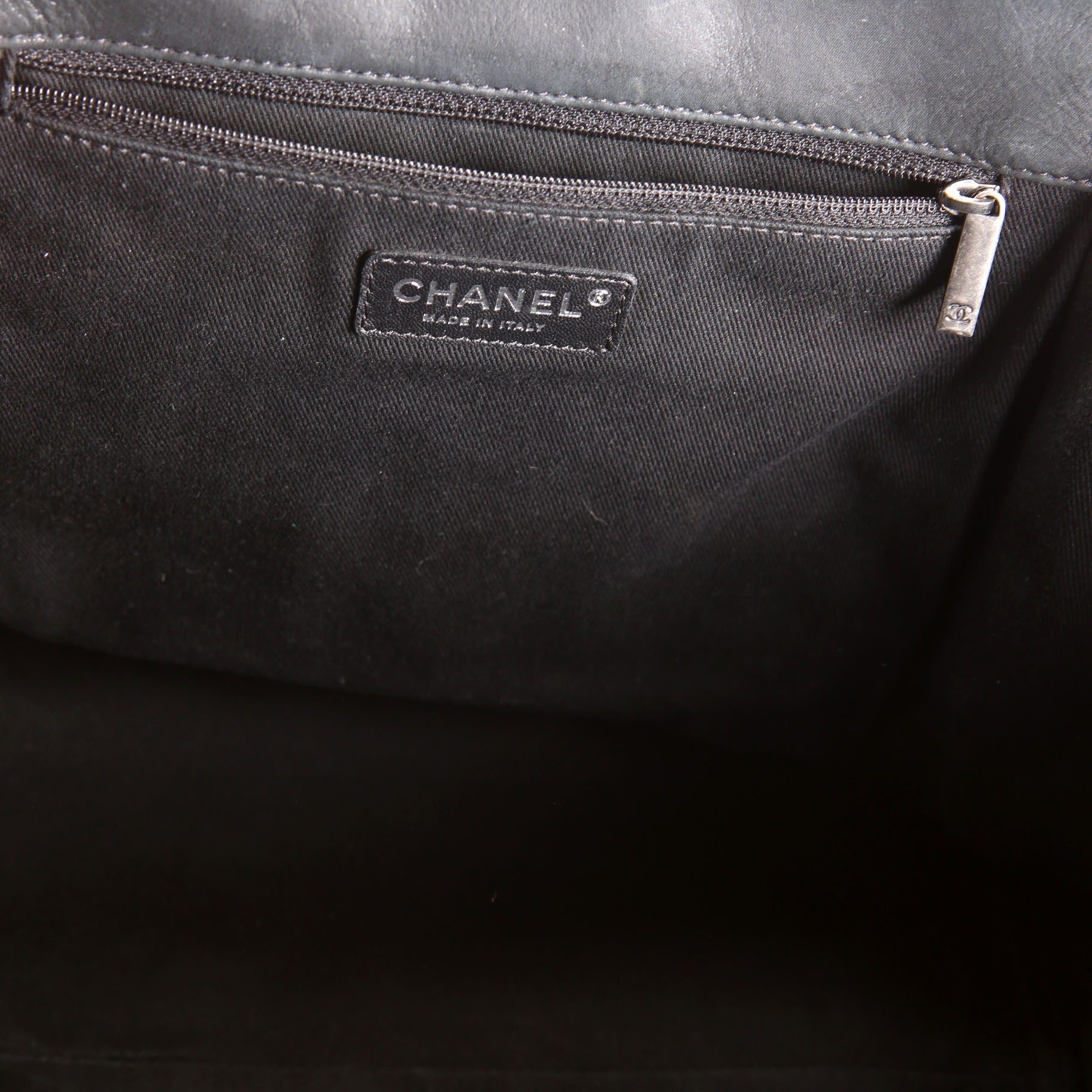 Studded CC Quilted Calfskin Flap Tote 19M