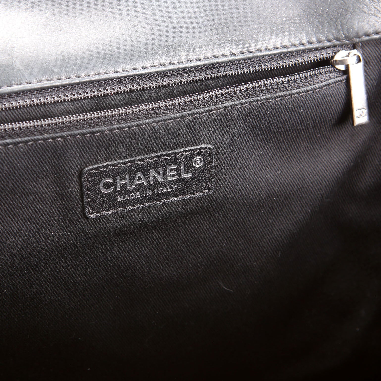 Studded CC Quilted Calfskin Flap Tote 19M