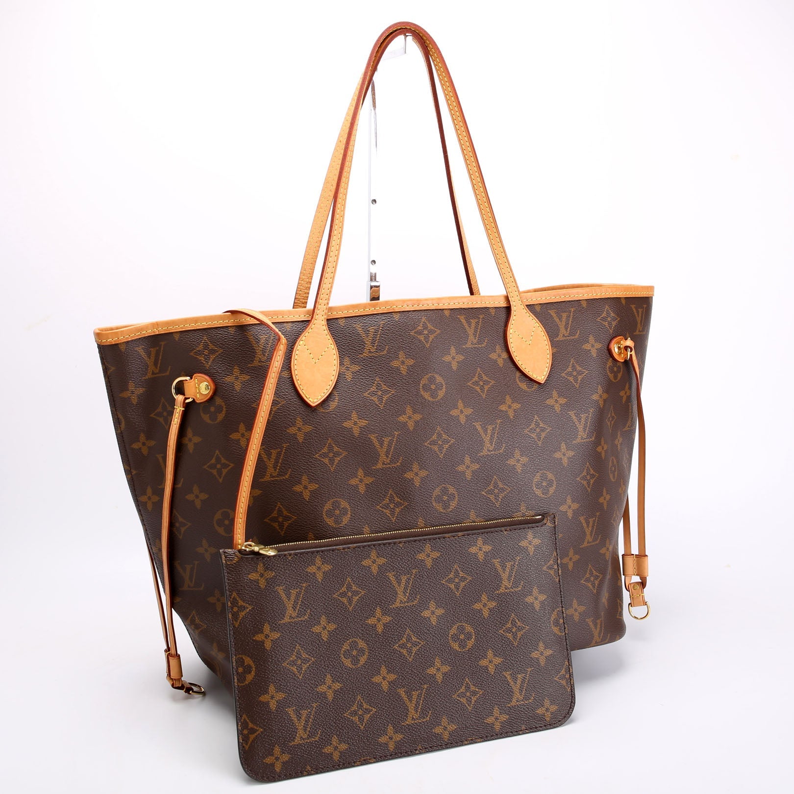 Neverfull With Wallet MM Monogram Beige