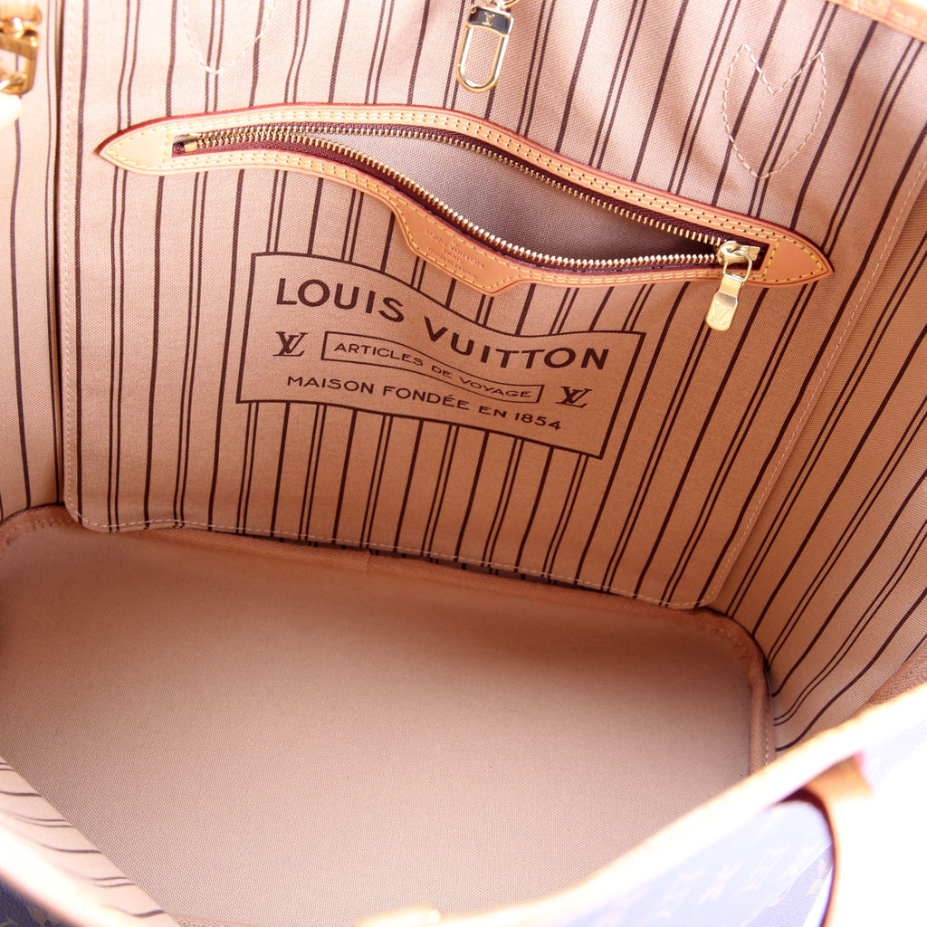 Neverfull With Wallet MM Monogram Beige