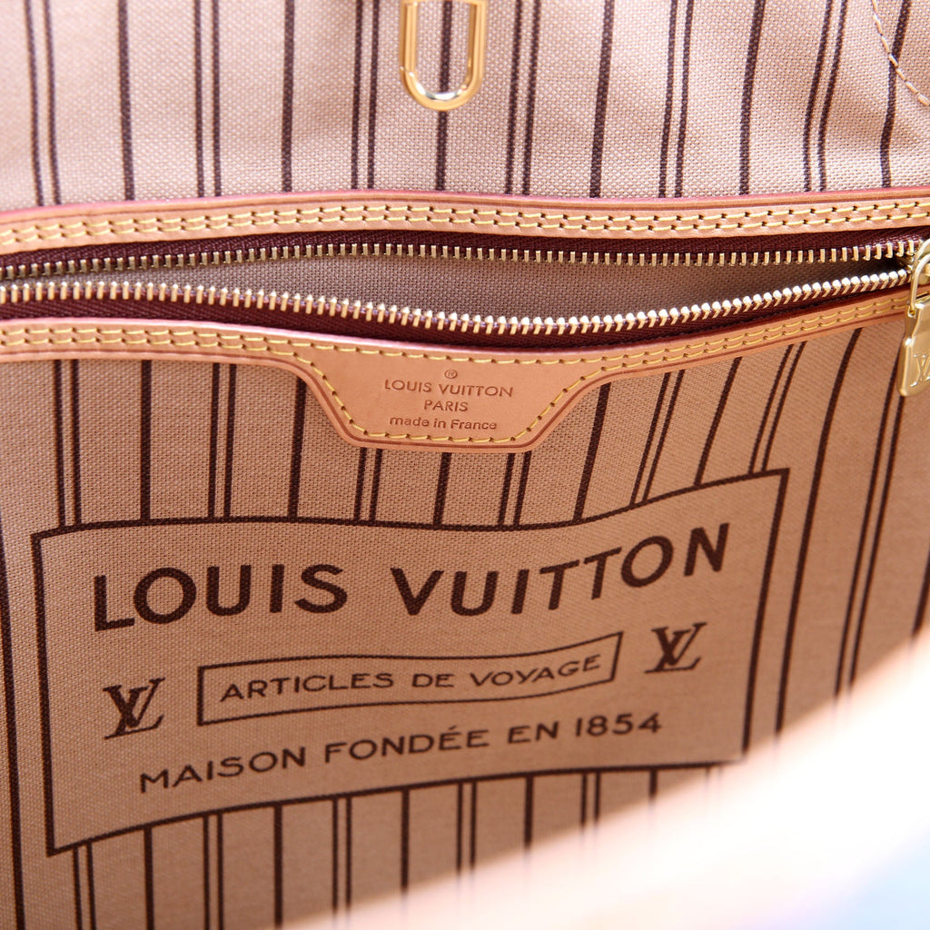 Neverfull With Wallet MM Monogram Beige