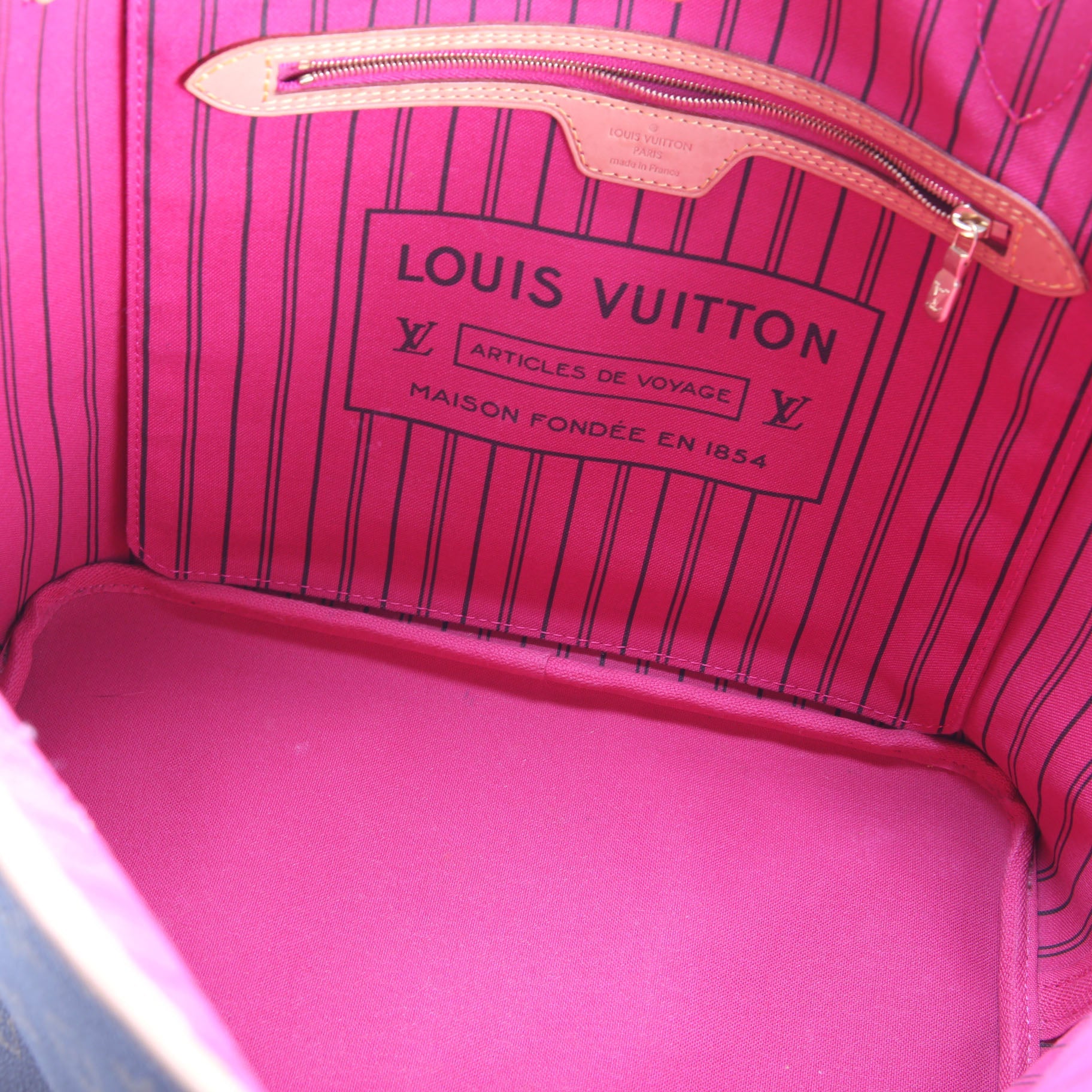 Neverfull With Wallet MM Monogram Pink