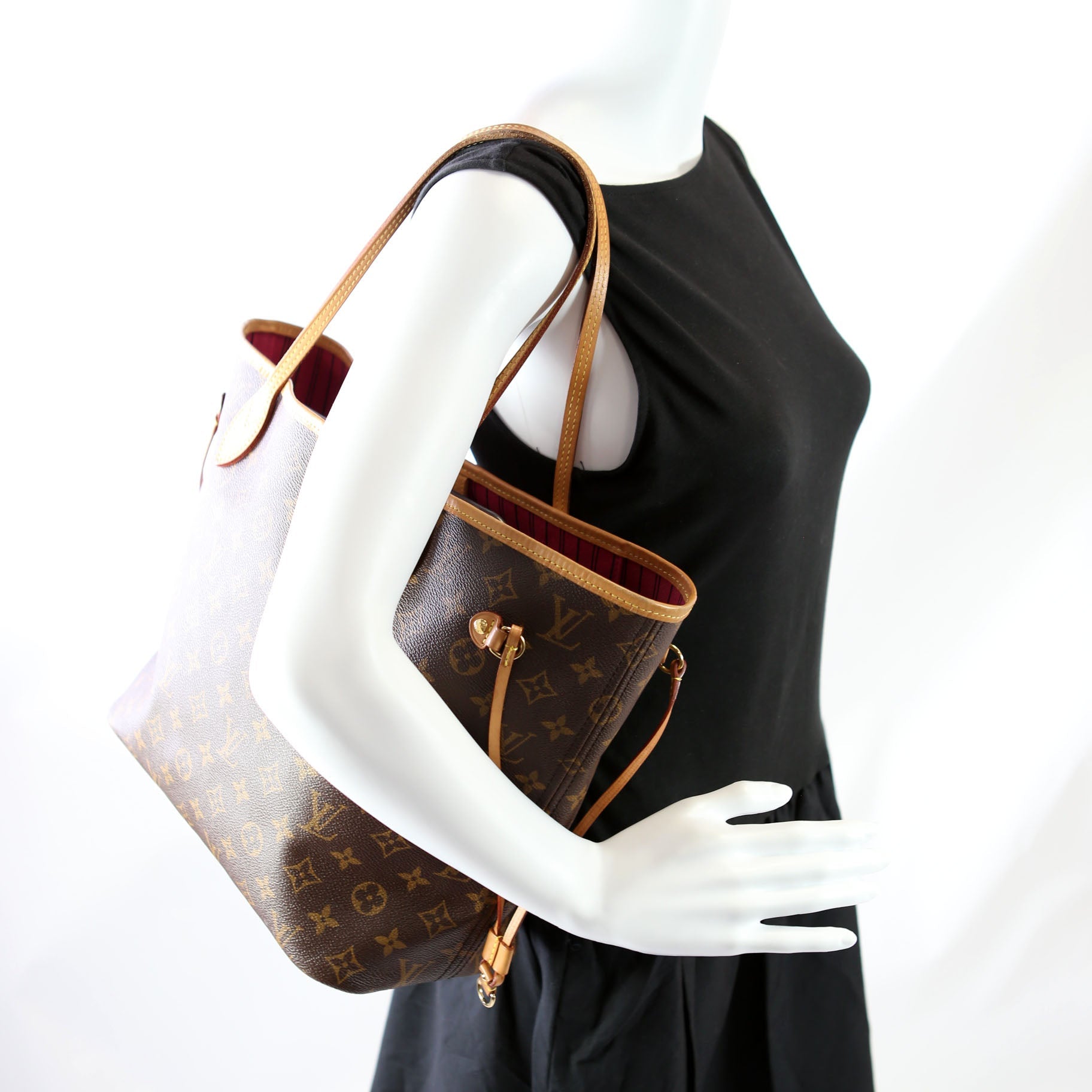 Neverfull With Wallet MM Monogram Pink