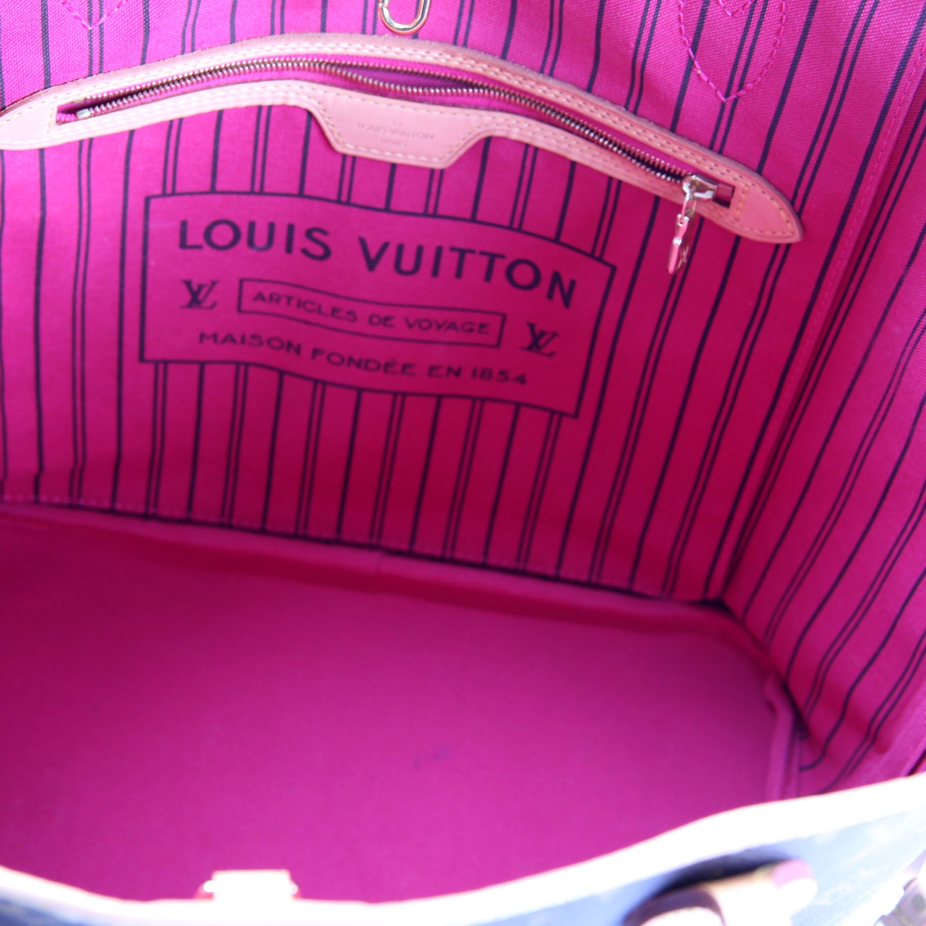Neverfull With Wallet MM Monogram Pink
