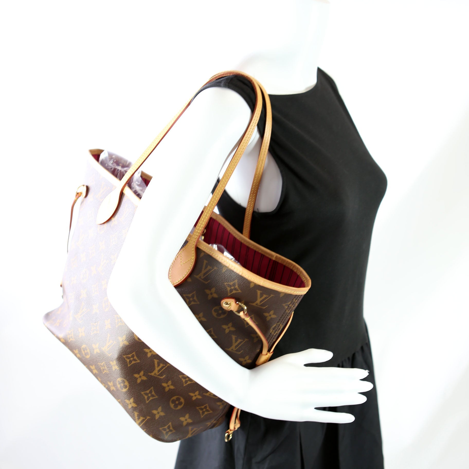Neverfull With Wallet MM Monogram Pink