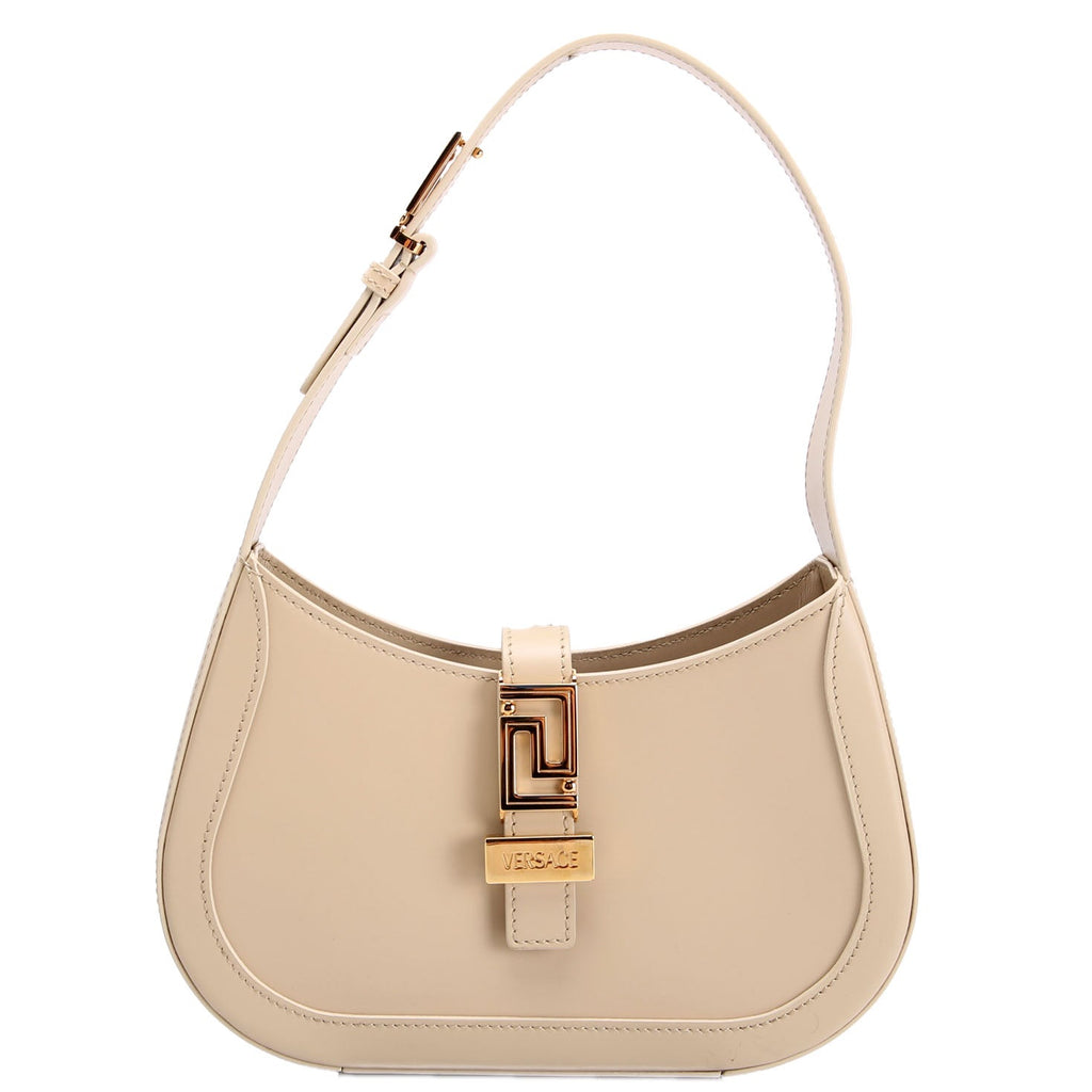 Greca Goddess Small Hobo Beige/Gold