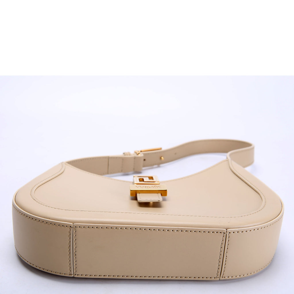 Greca Goddess Small Hobo Beige/Gold