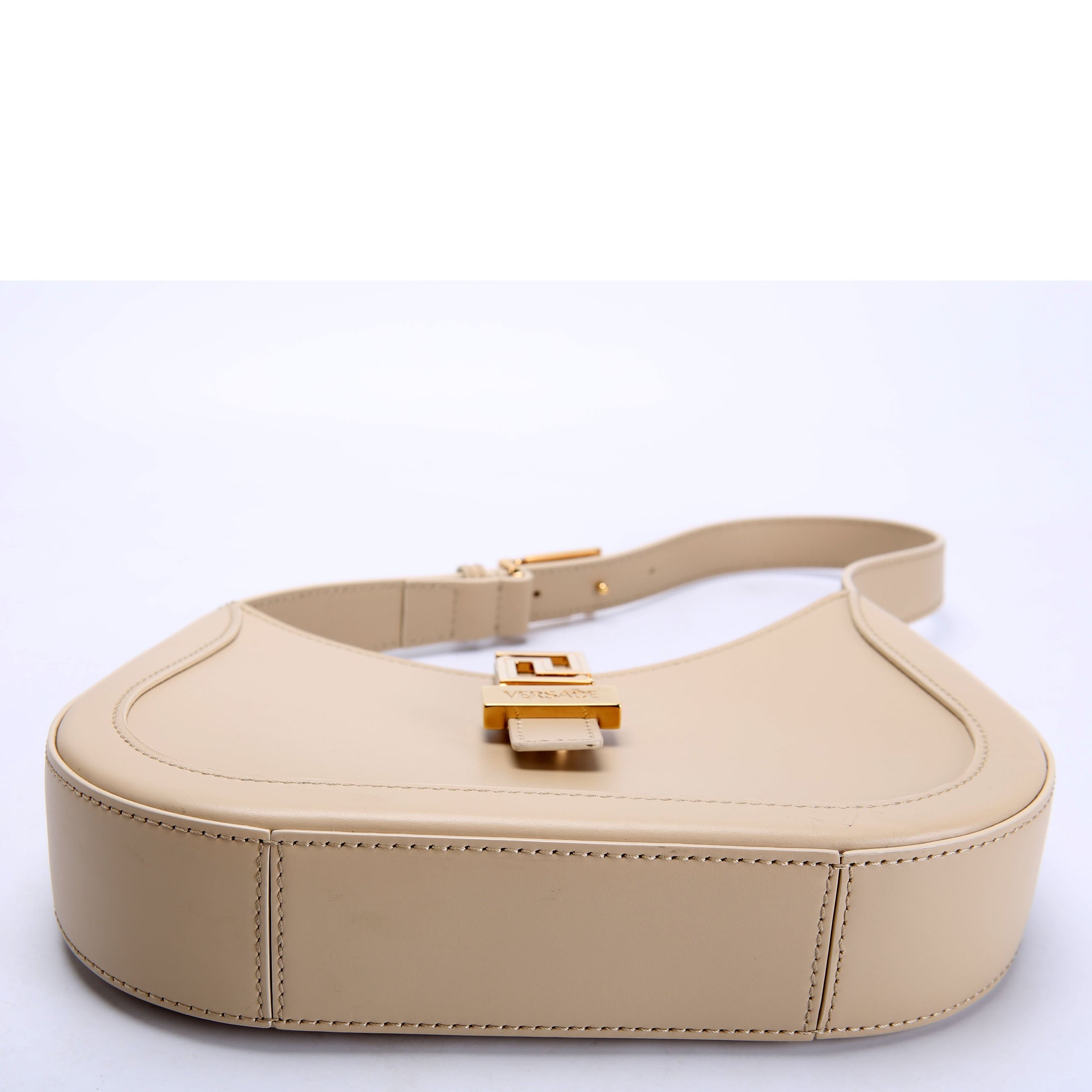 Greca Goddess Small Hobo Beige/Gold