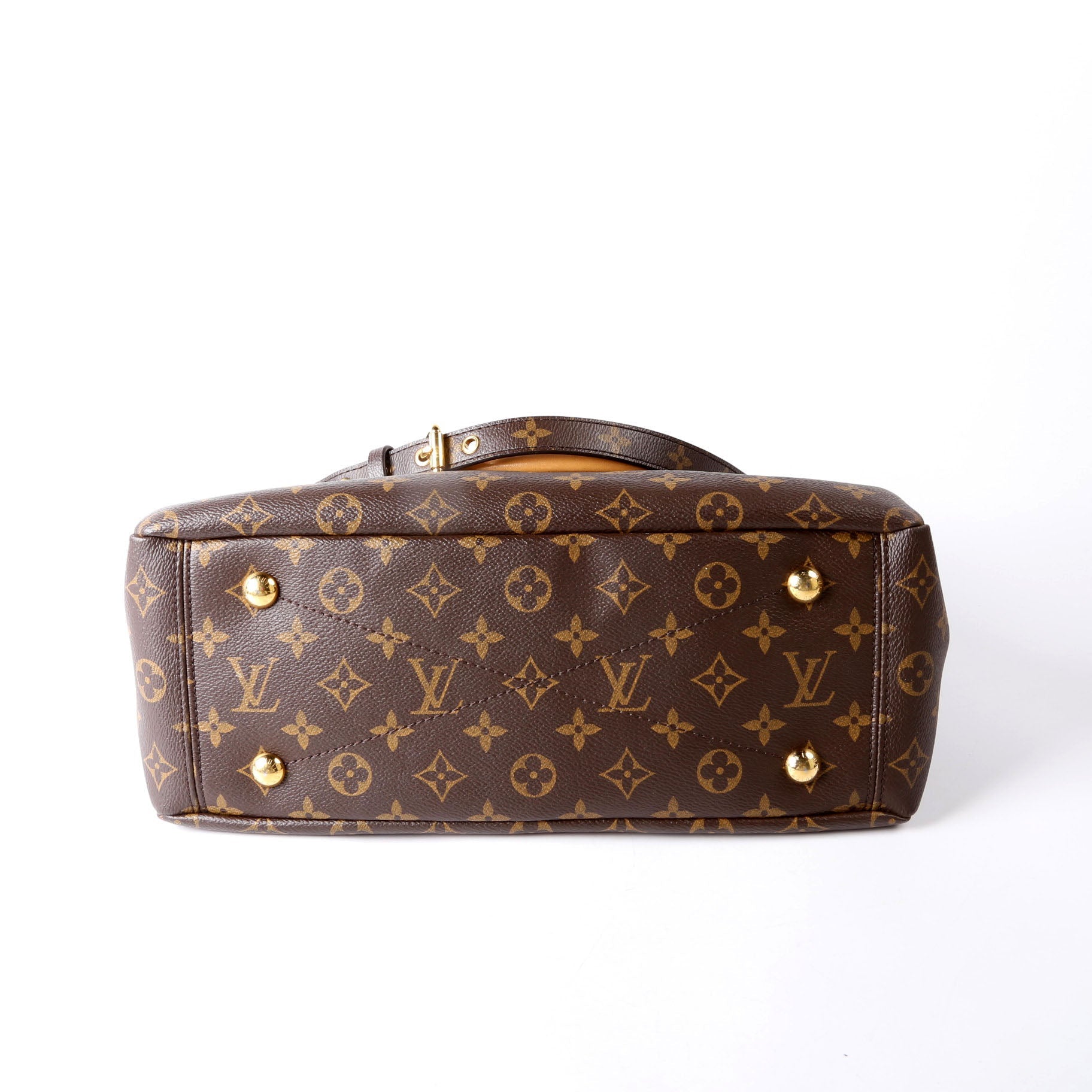 Pallas Tote Monogram Leather Side Red