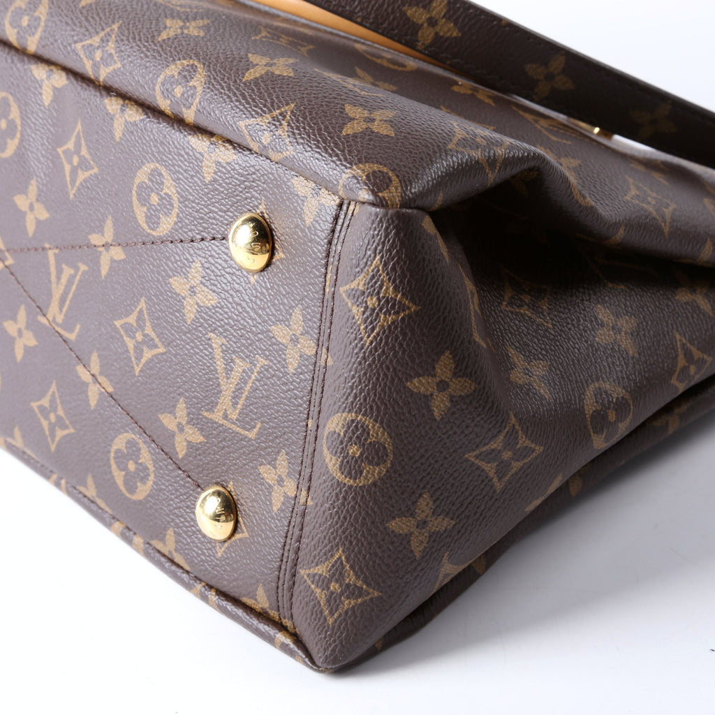 Pallas Tote Monogram Leather Side Red