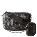 Prada 1BD289 Pattina Gaufre Nappa Shoulder Black