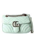 Gucci 446744 Marmont Leather Shoulder Mini Flap Mint