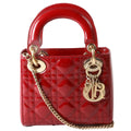 Lady Dior Mini Patent Red
