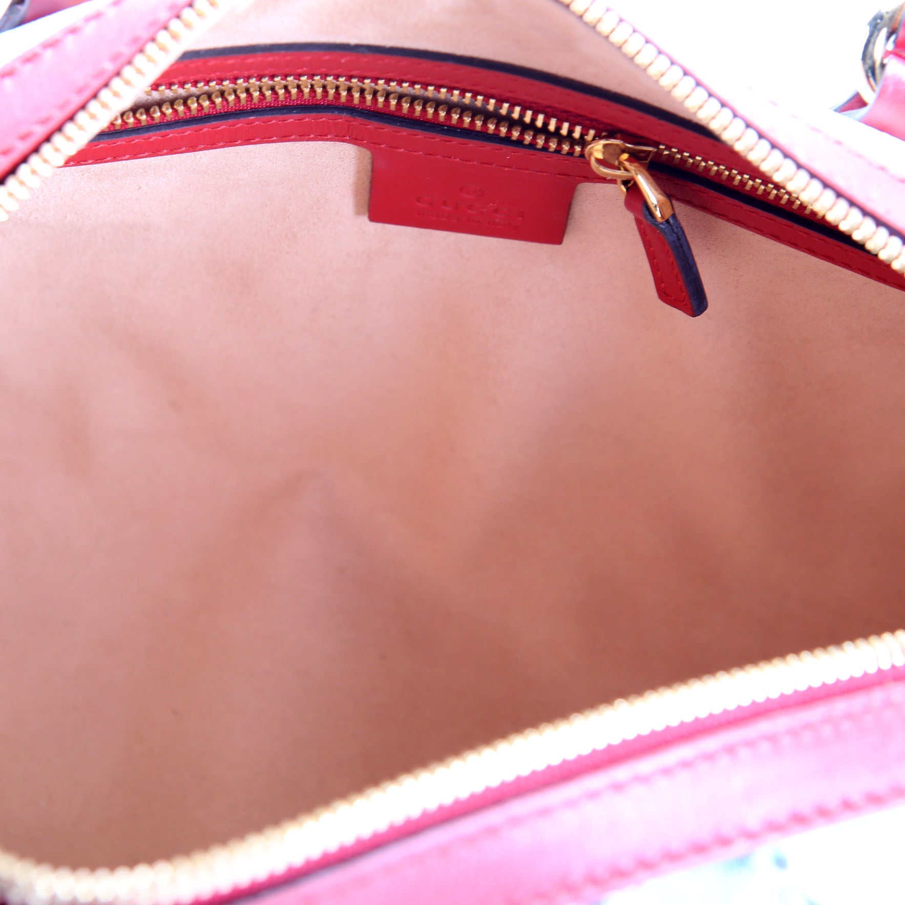 409529 GG Supreme Blooms Boston Bag Small Red/Blue