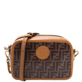 Fendi 8BT287 Coated Canvas Small Camera Bag Brown