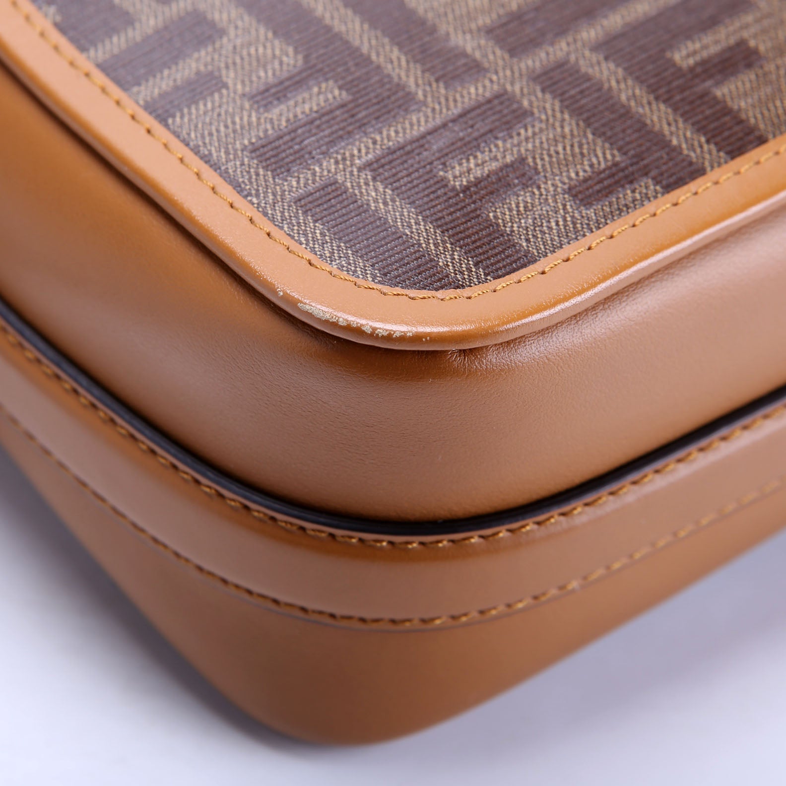 Fendi 8BT287 Coated Canvas Small Camera Bag Brown