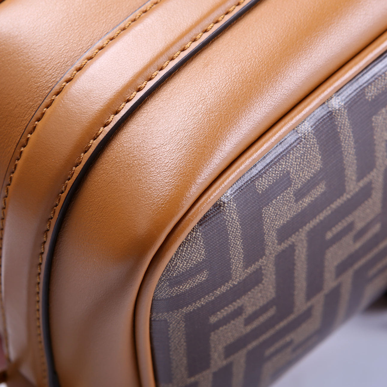 Fendi 8BT287 Coated Canvas Small Camera Bag Brown