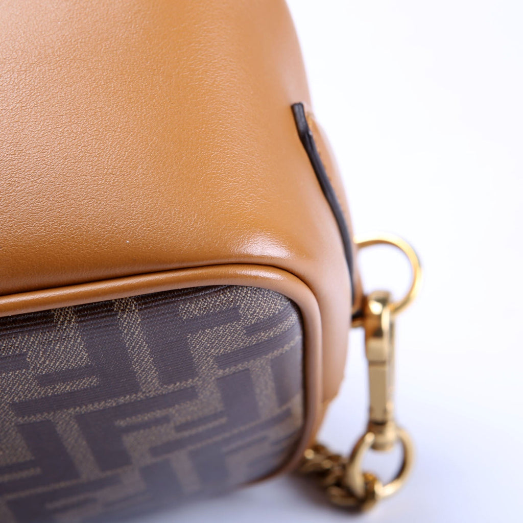 Fendi 8BT287 Coated Canvas Small Camera Bag Brown
