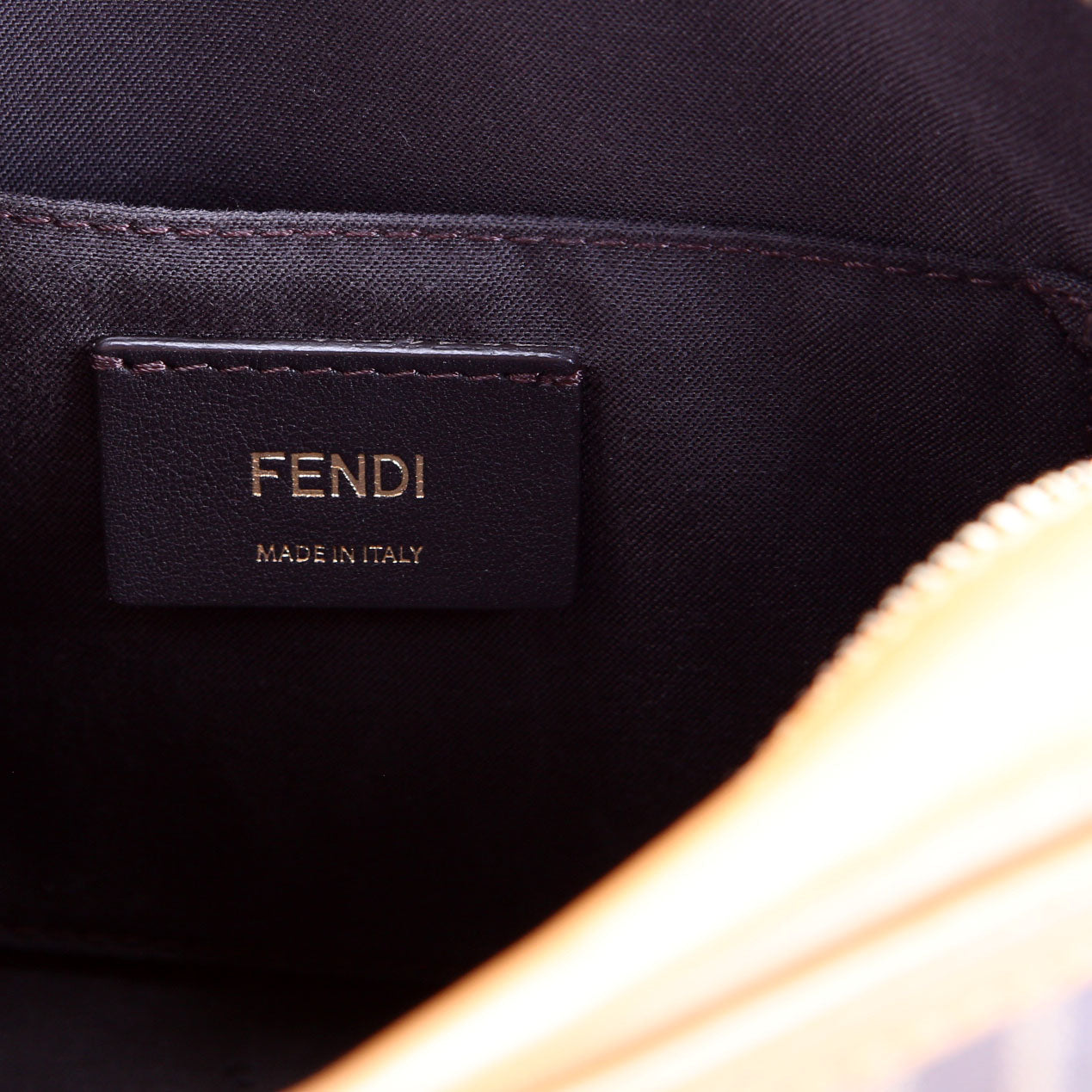 Fendi 8BT287 Coated Canvas Small Camera Bag Brown