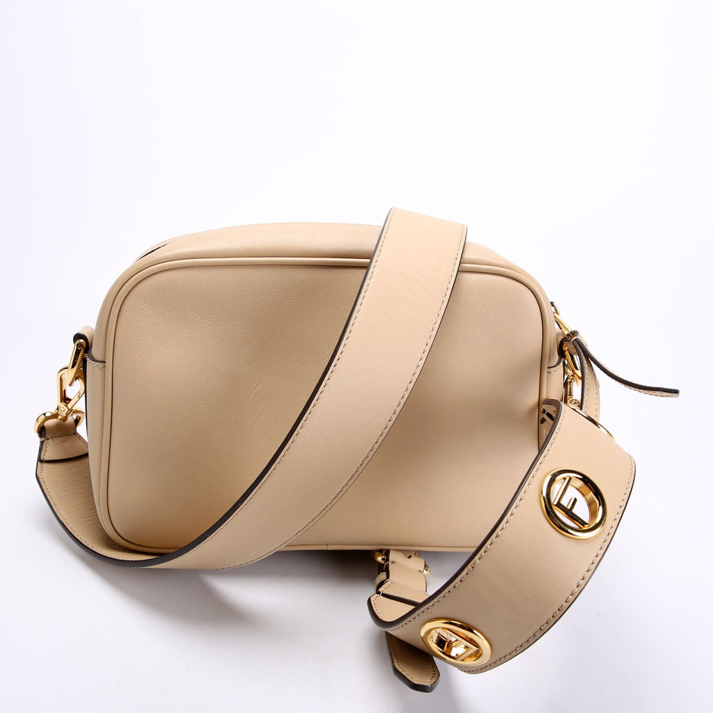 Fendi 8BT287 Leather Small Camera Bag Tan