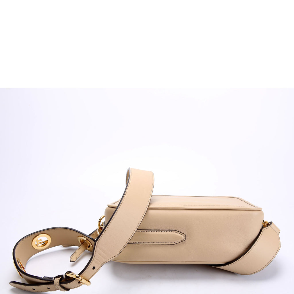 Fendi 8BT287 Leather Small Camera Bag Tan