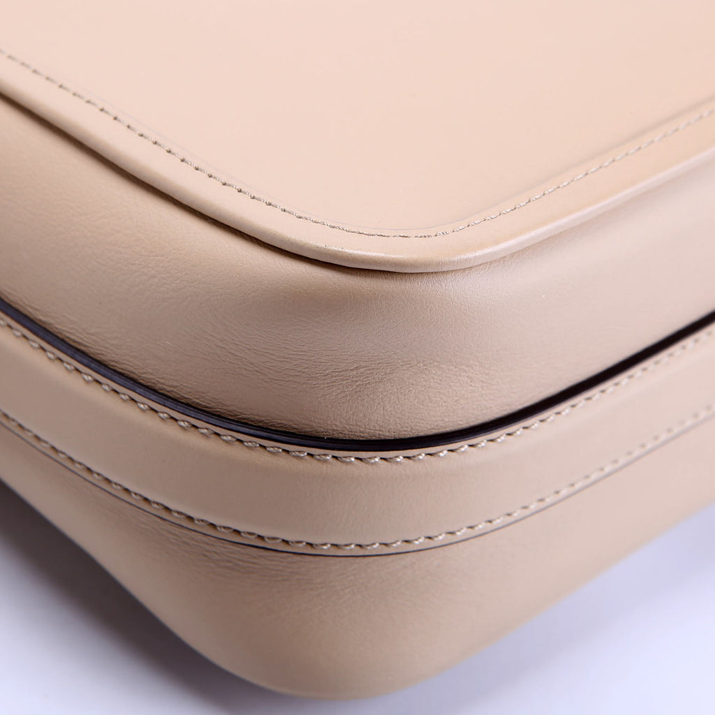 Fendi 8BT287 Leather Small Camera Bag Tan