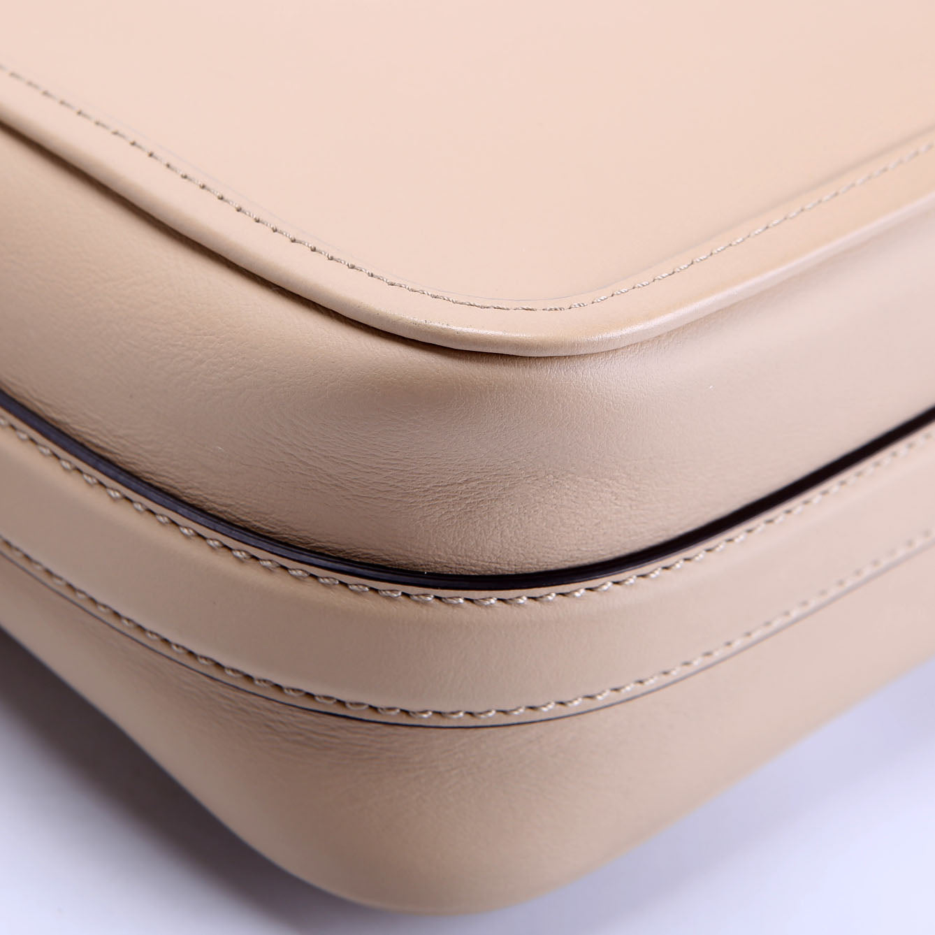 Fendi 8BT287 Leather Small Camera Bag Tan